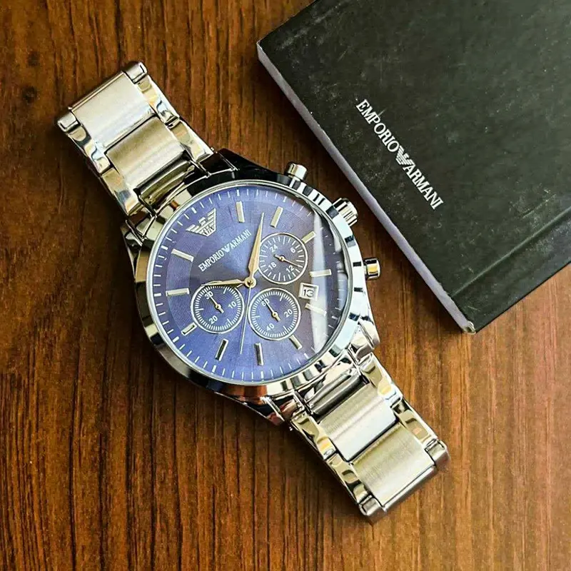 Emporio Armani Renato Chronograph Blue Dial Men's Watch | AR2448